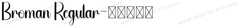 Broman Regular字体转换